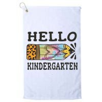Hello Kindergarten Leopard Tie Dye Pencil Golf Towel