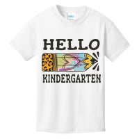 Hello Kindergarten Leopard Tie Dye Pencil Kids T-Shirt
