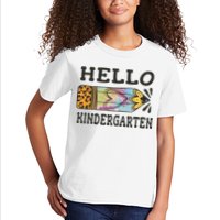 Hello Kindergarten Leopard Tie Dye Pencil Kids T-Shirt