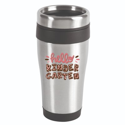 Hello Kindergarten Leopard Cute 16oz Travel Tumbler