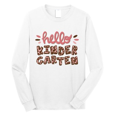 Hello Kindergarten Leopard Cute Long Sleeve Shirt