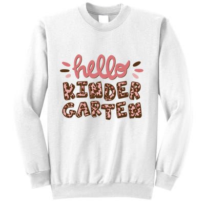 Hello Kindergarten Leopard Cute Sweatshirt