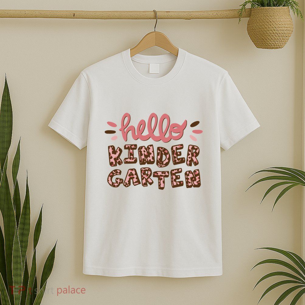 Hello Kindergarten Leopard Cute T-Shirt