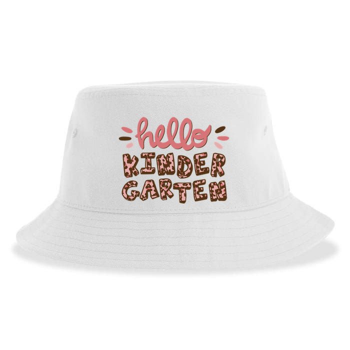 Hello Kindergarten Leopard Cute Sustainable Bucket Hat