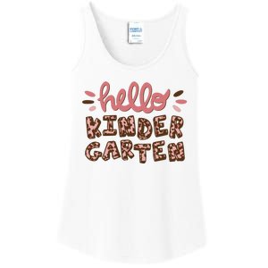 Hello Kindergarten Leopard Cute Ladies Essential Tank