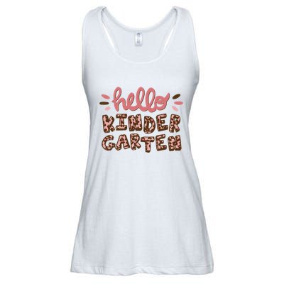 Hello Kindergarten Leopard Cute Ladies Essential Flowy Tank