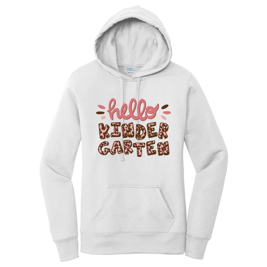 Hello Kindergarten Leopard Cute Women's Pullover Hoodie
