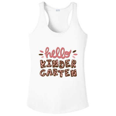 Hello Kindergarten Leopard Cute Ladies PosiCharge Competitor Racerback Tank