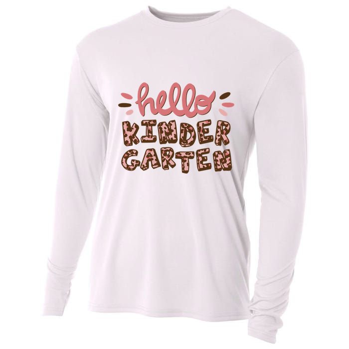 Hello Kindergarten Leopard Cute Cooling Performance Long Sleeve Crew