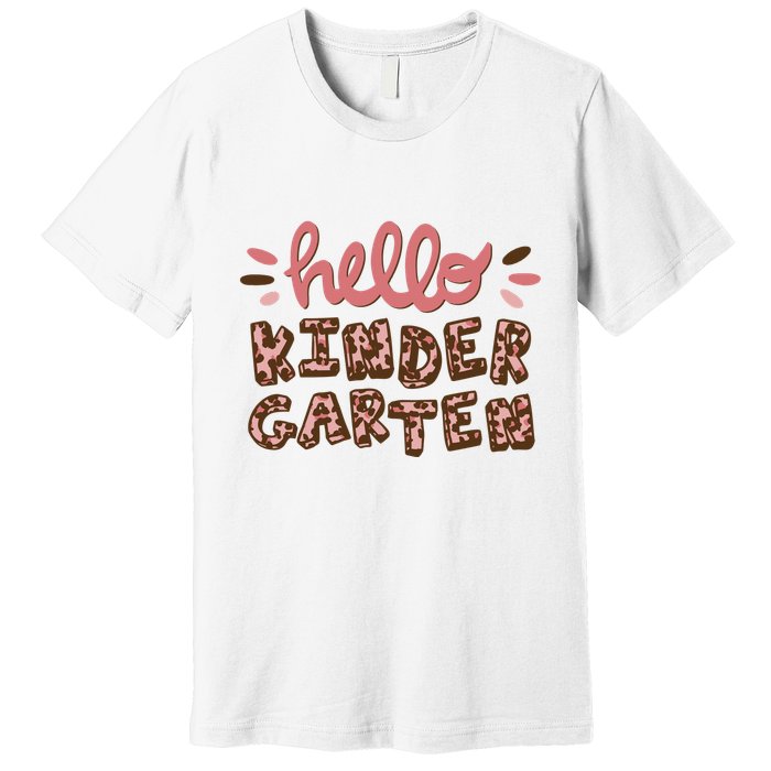 Hello Kindergarten Leopard Cute Premium T-Shirt
