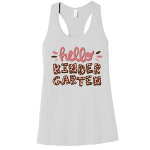 Hello Kindergarten Leopard Cute Women's Racerback Tank