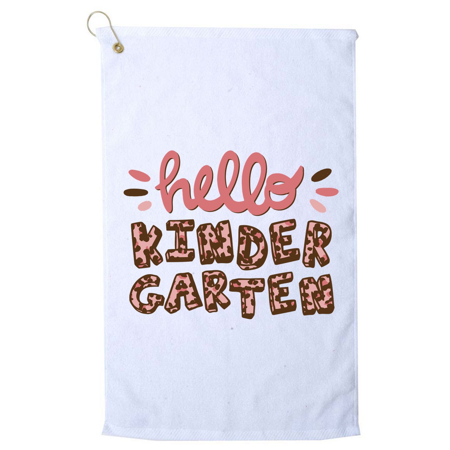 Hello Kindergarten Leopard Cute Golf Towel