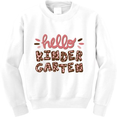 Hello Kindergarten Leopard Cute Kids Sweatshirt