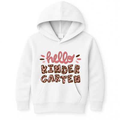Hello Kindergarten Leopard Cute Kids Hoodie