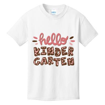 Hello Kindergarten Leopard Cute Kids T-Shirt