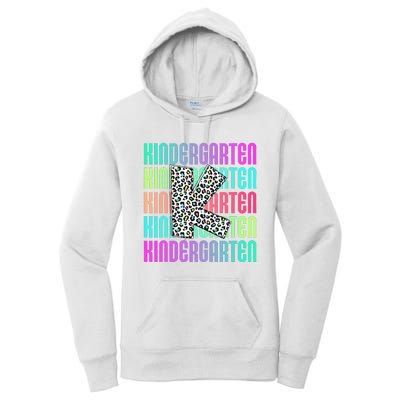 Hello Kindergarten Leopard Back To School Teacher Student Women's Pullover Hoodie