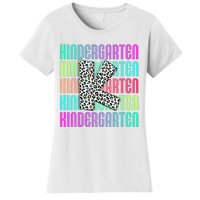 Hello Kindergarten Leopard Back To School Teacher Student Women's T-Shirt