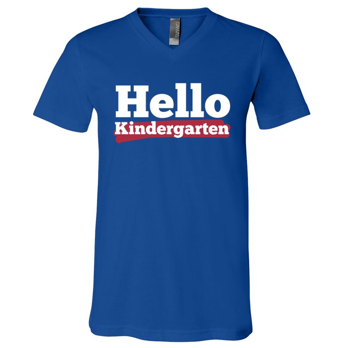 Hello Kindergarten Meaningful Gift V-Neck T-Shirt