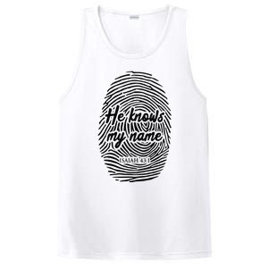 He Knows My Name Bible God Jesus Religious Christian PosiCharge Competitor Tank