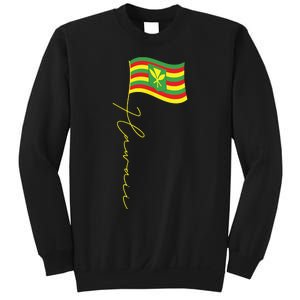 Hawaii Kanaka Maoli Signature Flag Pole Hawaiian Flag Sweatshirt