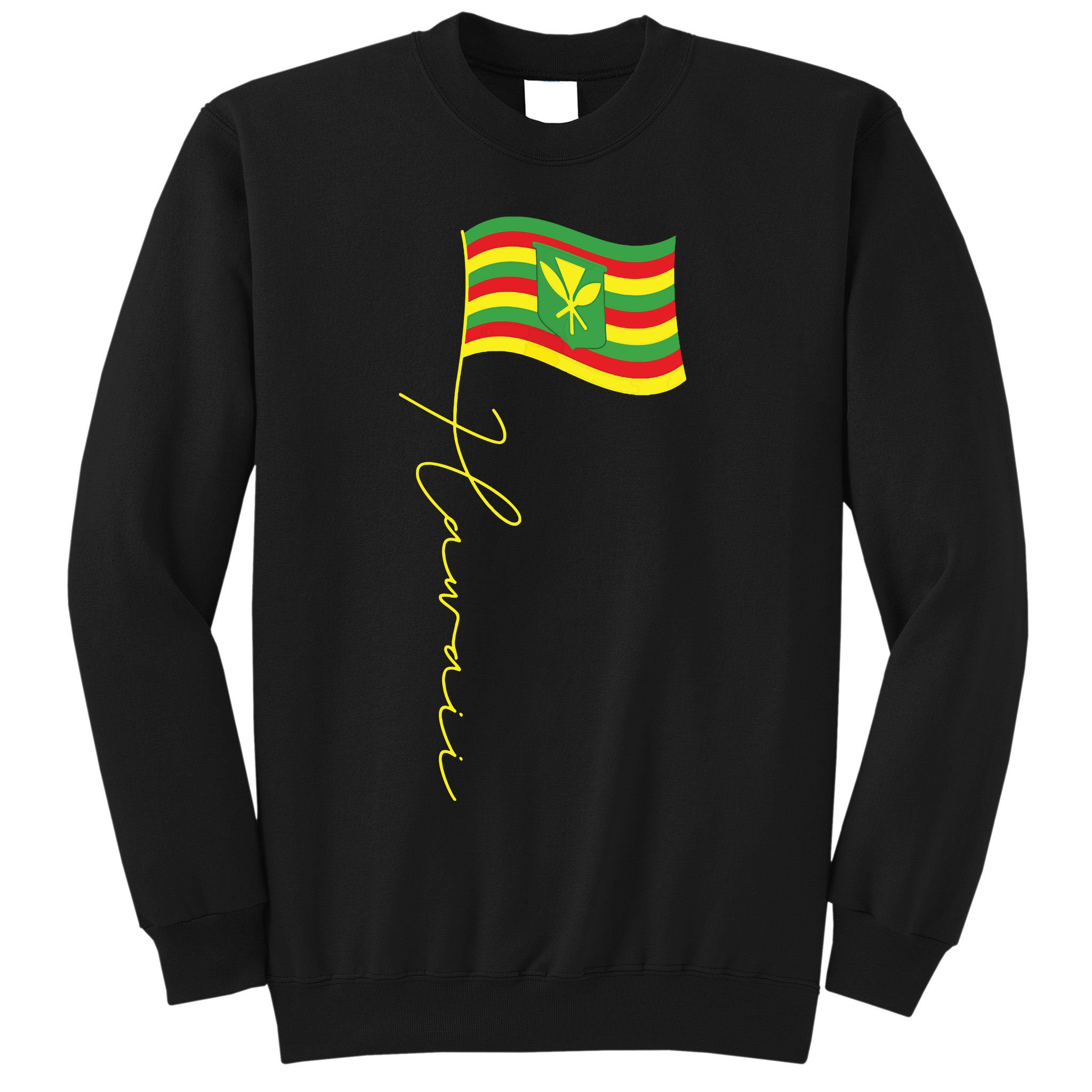 Hawaii Kanaka Maoli Signature Flag Pole Hawaiian Flag Sweatshirt