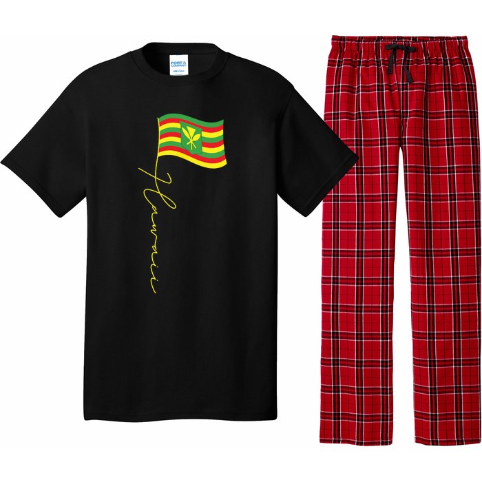 Hawaii Kanaka Maoli Signature Flag Pole Hawaiian Flag Pajama Set