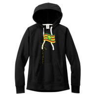 Hawaii Kanaka Maoli Signature Flag Pole Hawaiian Flag Women's Fleece Hoodie