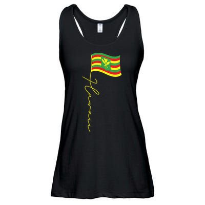 Hawaii Kanaka Maoli Signature Flag Pole Hawaiian Flag Ladies Essential Flowy Tank