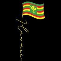 Hawaii Kanaka Maoli Signature Flag Pole Hawaiian Flag Polo