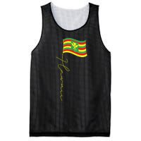 Hawaii Kanaka Maoli Signature Flag Pole Hawaiian Flag Mesh Reversible Basketball Jersey Tank