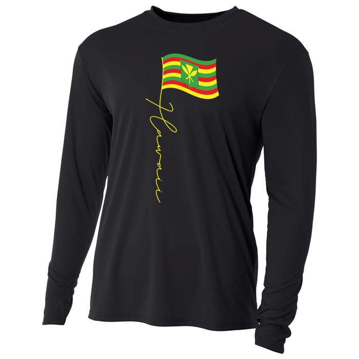 Hawaii Kanaka Maoli Signature Flag Pole Hawaiian Flag Cooling Performance Long Sleeve Crew