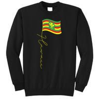 Hawaii Kanaka Maoli Signature Flag Pole Hawaiian Flag Tall Sweatshirt