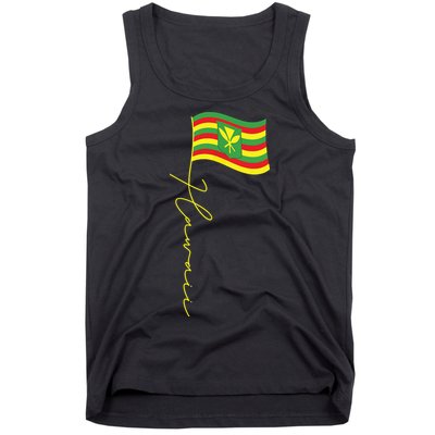 Hawaii Kanaka Maoli Signature Flag Pole Hawaiian Flag Tank Top