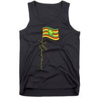 Hawaii Kanaka Maoli Signature Flag Pole Hawaiian Flag Tank Top