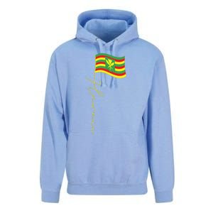 Hawaii Kanaka Maoli Signature Flag Pole Hawaiian Flag Unisex Surf Hoodie