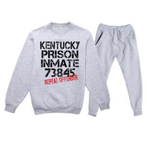 Halloween Kentucky Prisoner Party Costume Premium Crewneck Sweatsuit Set