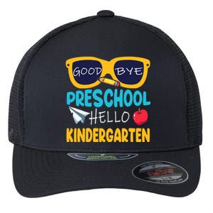 Hello Kindergarten Prek Grad Goodbye Preschool Graduation Flexfit Unipanel Trucker Cap