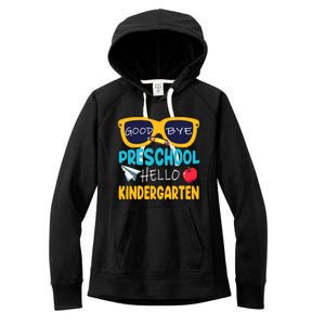 Hello Kindergarten Prek Grad Goodbye Preschool Graduation Women's Fleece Hoodie