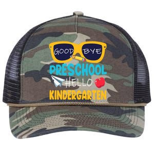 Hello Kindergarten Prek Grad Goodbye Preschool Graduation Retro Rope Trucker Hat Cap