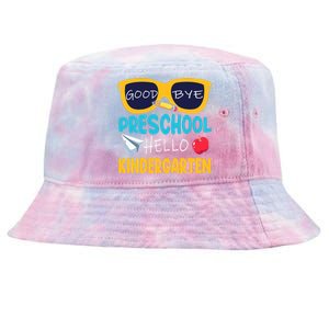 Hello Kindergarten Prek Grad Goodbye Preschool Graduation Tie-Dyed Bucket Hat