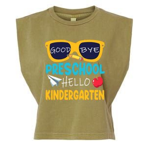 Hello Kindergarten Prek Grad Goodbye Preschool Graduation Garment-Dyed Women's Muscle Tee