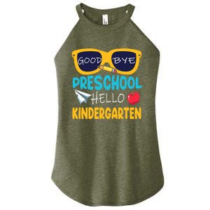 Hello Kindergarten Prek Grad Goodbye Preschool Graduation Women's Perfect Tri Rocker Tank