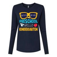 Hello Kindergarten Prek Grad Goodbye Preschool Graduation Womens Cotton Relaxed Long Sleeve T-Shirt