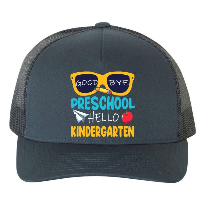 Hello Kindergarten Prek Grad Goodbye Preschool Graduation Yupoong Adult 5-Panel Trucker Hat