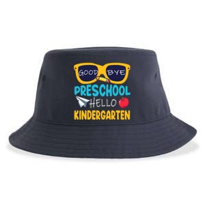 Hello Kindergarten Prek Grad Goodbye Preschool Graduation Sustainable Bucket Hat