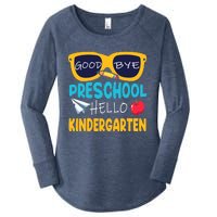 Hello Kindergarten Prek Grad Goodbye Preschool Graduation Women's Perfect Tri Tunic Long Sleeve Shirt