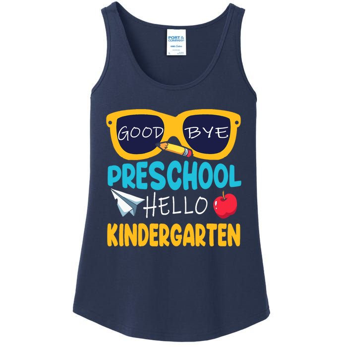 Hello Kindergarten Prek Grad Goodbye Preschool Graduation Ladies Essential Tank