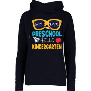 Hello Kindergarten Prek Grad Goodbye Preschool Graduation Womens Funnel Neck Pullover Hood