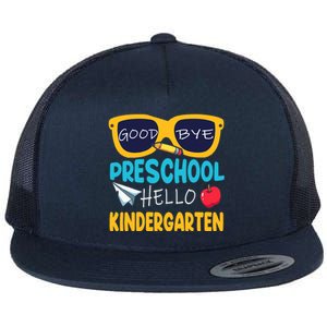 Hello Kindergarten Prek Grad Goodbye Preschool Graduation Flat Bill Trucker Hat