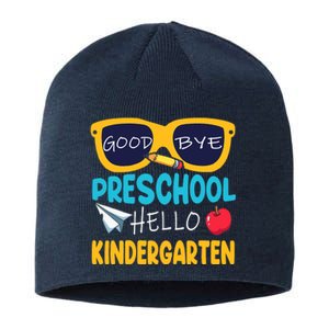 Hello Kindergarten Prek Grad Goodbye Preschool Graduation Sustainable Beanie